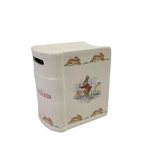 Vtg Bunnykins Royal Doulton Porcelain Money Bank Book Shapped Beatrix Potter